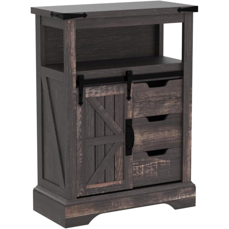 Taeron Oak Freestanding Bathroom Cabinet, Brown