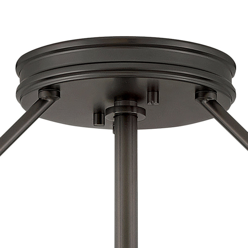 Collier Black Oxide 4-Light Semi-Flush Mount with Etched Glass