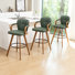 Ensemble de 3 tabourets de comptoir pivotants modernes en cuir (ensemble de 3)