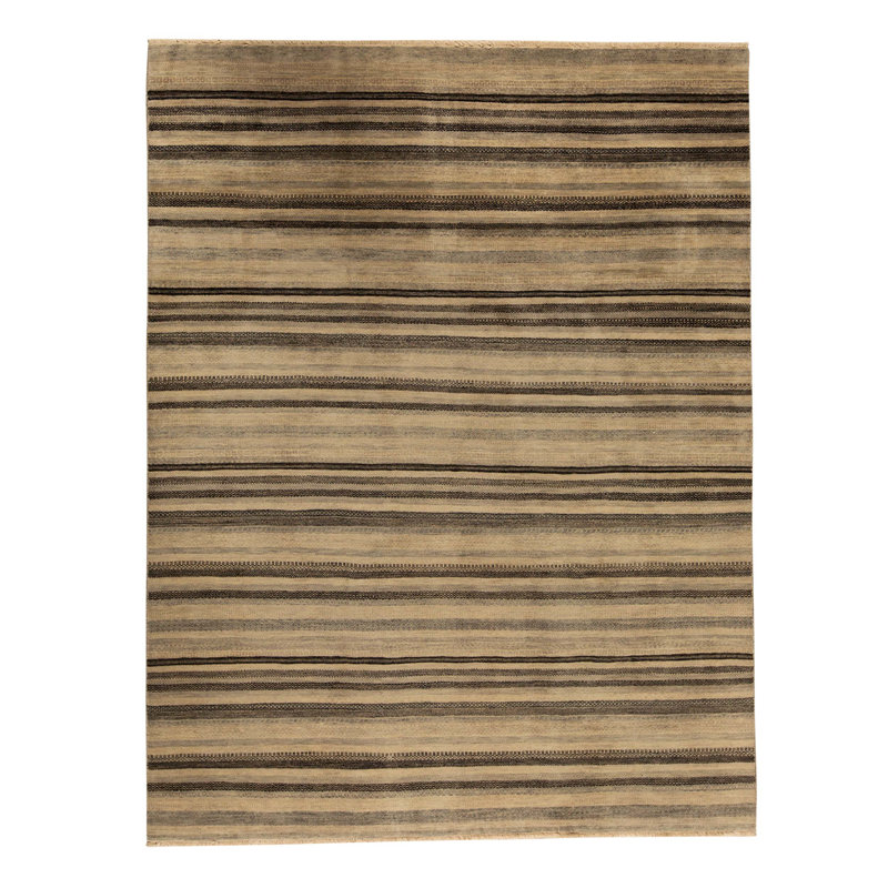 Tapis noir / beige / gris unique de 7 pi 10 po x 10 pi 2 po
