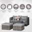 Hayron 4 Seater Rattan Conversation Set