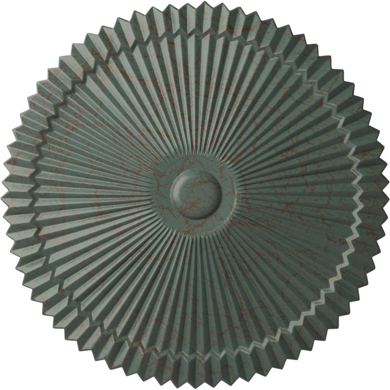 Endurathane Shakuras Ceiling Medallion, 24"OD x 3"P (Fits Canopies up to 5"), Hand-Painted Cloud Burst Crackle Finish