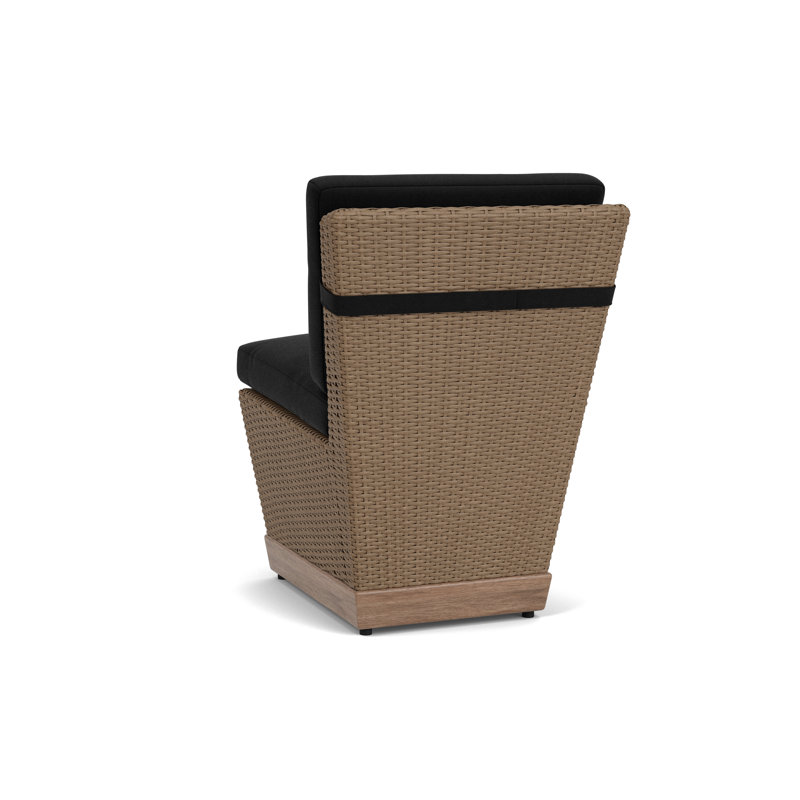 Charisma Outdoor Dining Side Chair, Canvas Black