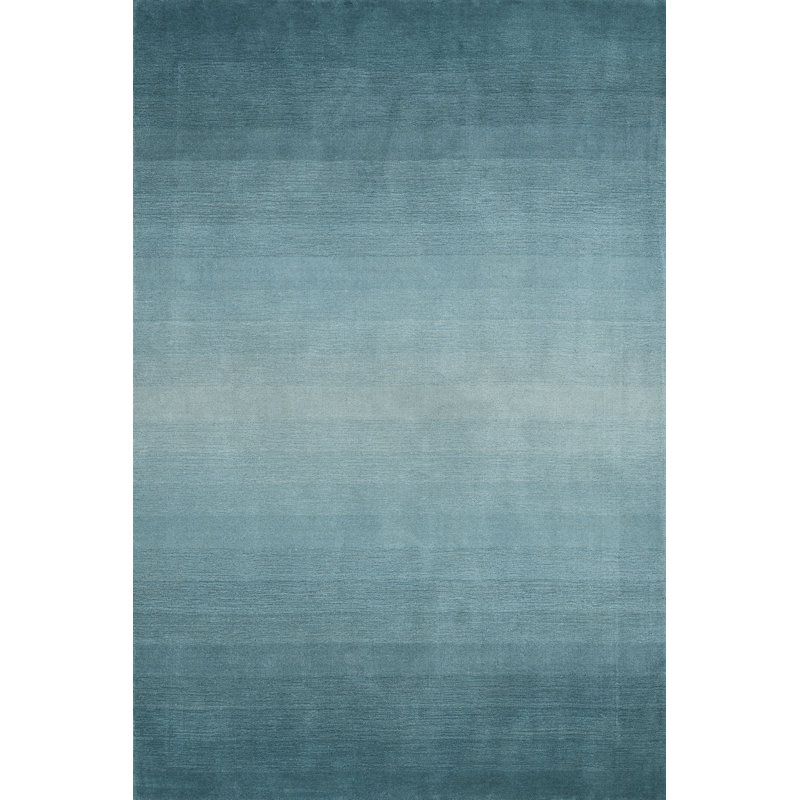 Tapis dégradé en laine tissé à la main Ombre, Rectangle de 5 pi x 8 pi