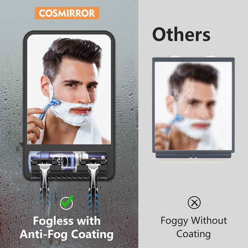 Rectangle Fogless Shower Shaving Bathroom Mirror