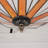 3-light Dimmable 14.4" Tiffany Glass Flush Mount