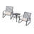 2-Person Outdoor Patio Bistro Metal Rocking Conversation Set With Table-852900152
