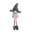 Sitting Gnome With Soft Legs  Set of 4  7.5" x 3" x 14.5"H  Grey