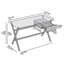 Kol Glass Top Metal Base Writing Desk