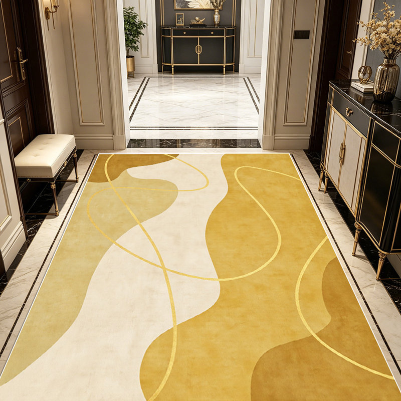 Modern art line carpet, simple and abstract pattern, indoor universal decorative carpet, Rectangle 3'4" x 5'4"