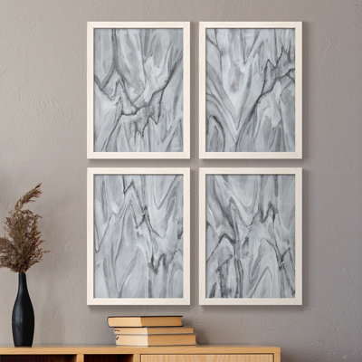 " Marbled White I " 4 - Pieces