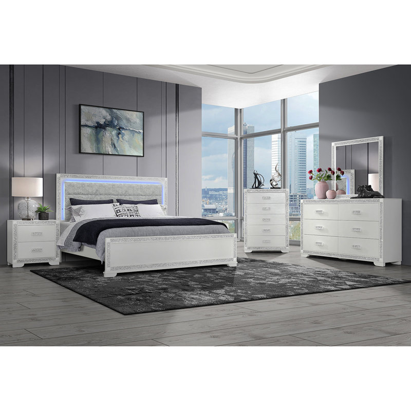 Commode blanche Soulmarie, Blanc