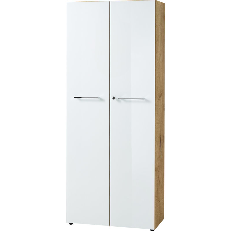 Jorgensen 2 -Door 4 -Shelf, Navarre oak/White
