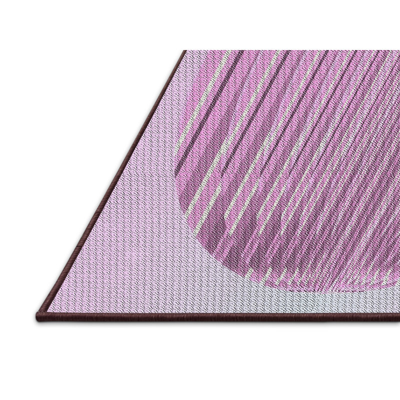 Tapis de zone mauve à motifs, Rectangle 3 pi x 5 pi