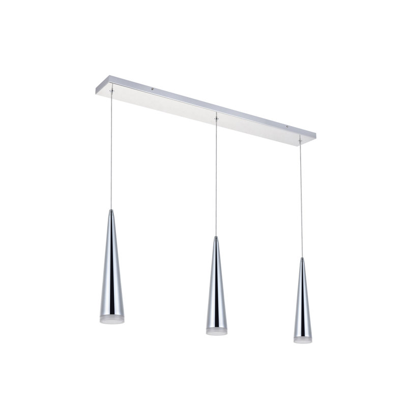 Luminaire suspendu linéaire à 3 lumières pour îlot de cuisine Gonsalves