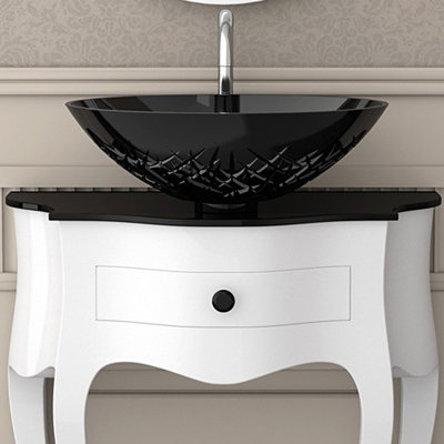Maestro Bath Diamante 11.4'' Glass Oval Bathroom Sink