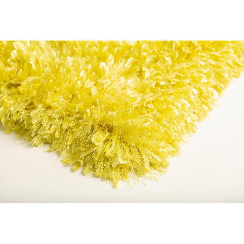 Tapis de zone jaune touffeté à la main vibrant Keturah
