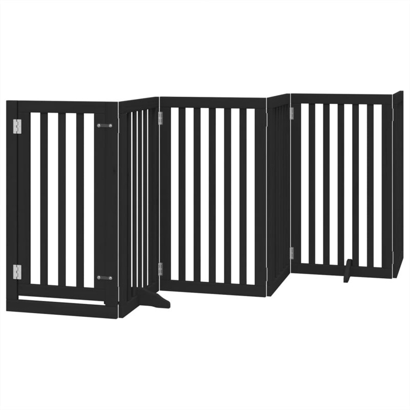 Quantico Solid Wood Dog House Door, 90cm H x 750cm W x 2cm D, Black