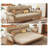 Loveseat Beige 100% Polyester Sleeper Sofaed