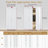 Bi-Fold Closet Doors 32" x 80" Primed White 1-Panel Honeycomb-Structured & Manufactured Wood Bi-fold Interior Door, Stable & Smoothly Operation & Easy Installation with Installation Hardware Kit (Idea for Closet,Pantry,Laundry,living rooms & bathrooms)-116319399-130165856