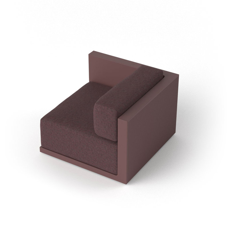 Patio Chair with Cushions, Bronze