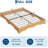 Full Size Wave Wood Platform Bed Frame, Low Profile, Sturdy Slats, Pine-129473838-129473841