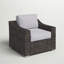 Chaise de patio avec coussin entièrement assemblée