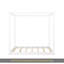 Grand lit plateforme à baldaquin avec pieds de support, blanc-1774063861-1774063866