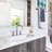 Bathroom Faucet In Brushed Nickel - 8 In. Widespread, Lever Handle, Ceramic Disc Valves, Soft Water Flow, Pop Up Drain Solid Brass, 360 Swivel, Drip- Splash Spout,-125036470