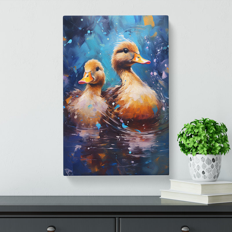 Duck Expressionism No.2 - Wrapped Canvas, 76cm H x 50cm W x 3cm D