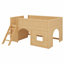 Lit mezzanine bas combiné avec glissade et tablettes-2056298291