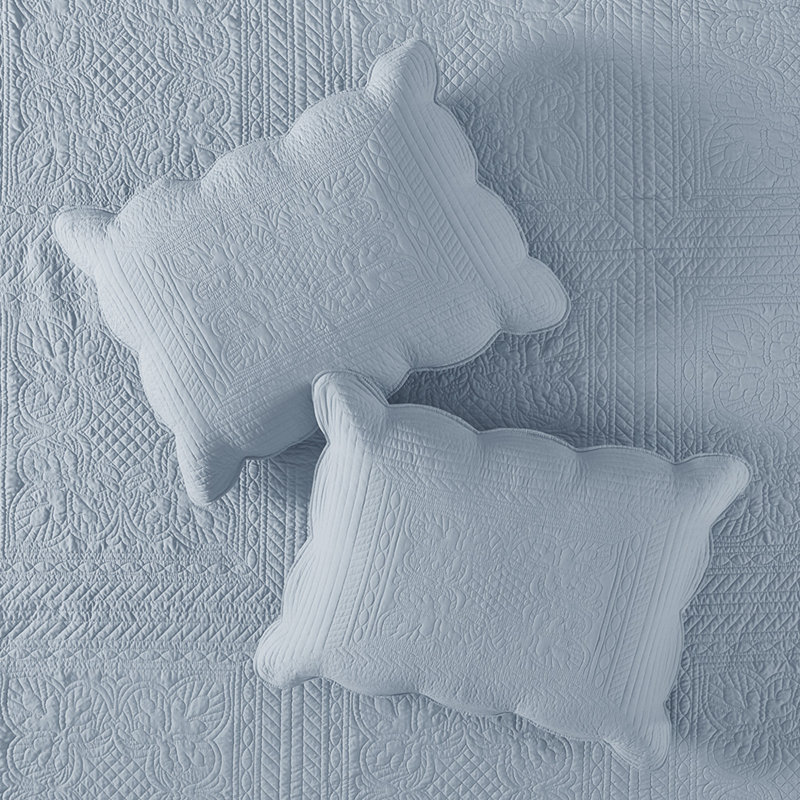 Ensemble de literie festonnée élégante, confort en microfibre, style maison de campagne