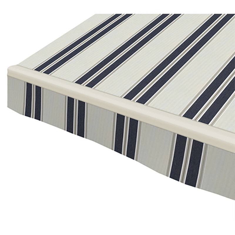 SunSetter Motorpro Sunbrella Retractable Standard Patio Awning, Right, 8" H x 180" W x 122" D, Navy-Taupe Fancy