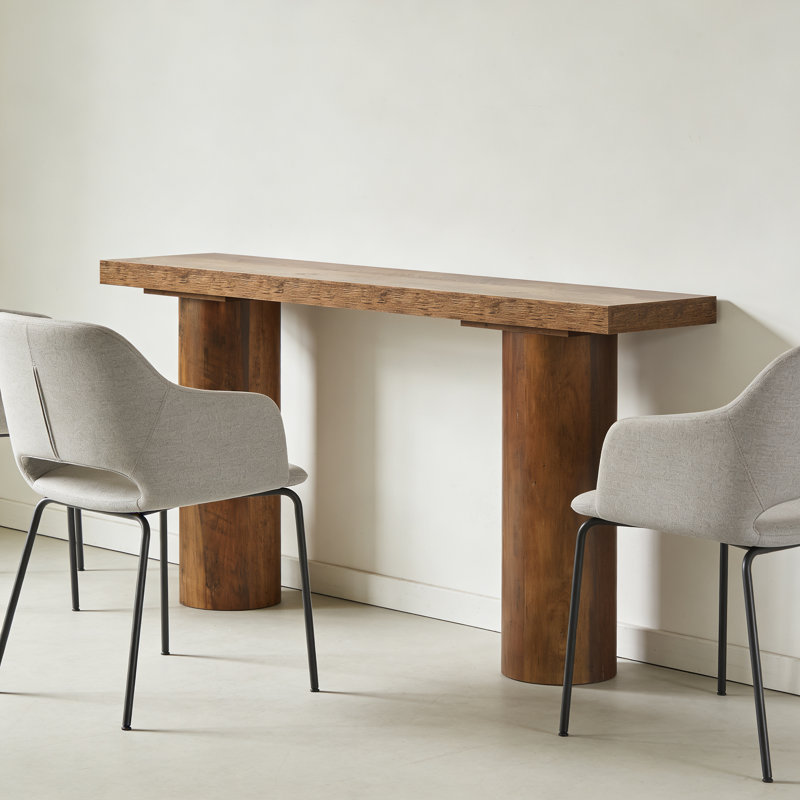 Thick Wood Leg Console Table