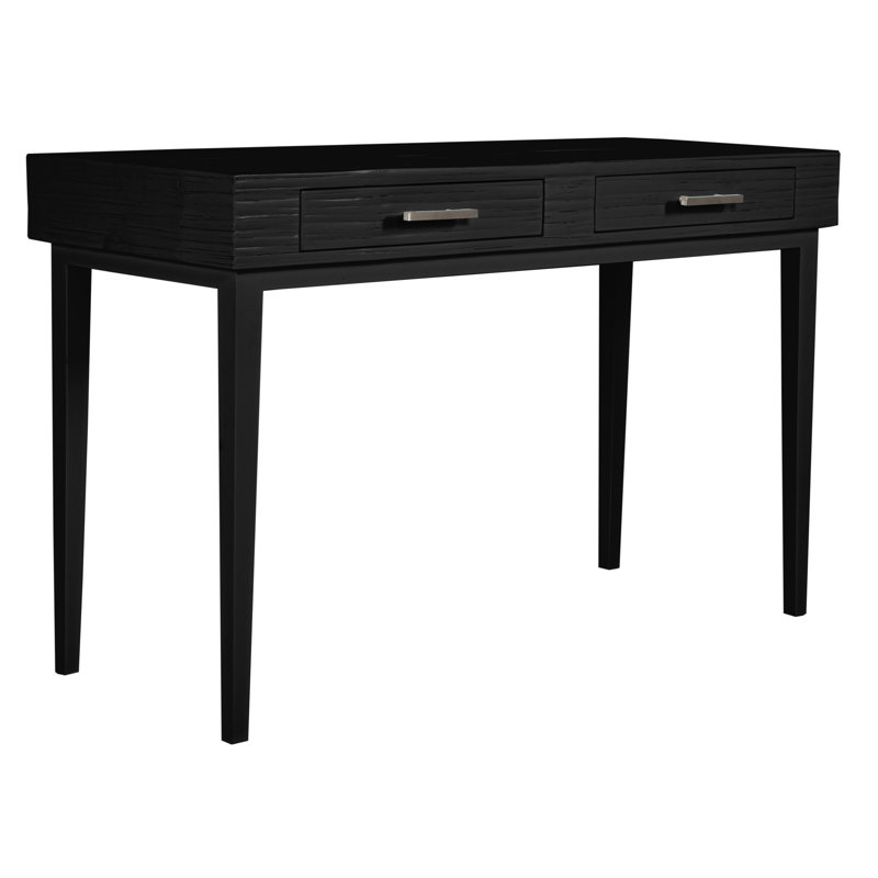 Bureau en bois massif Andros, Noir