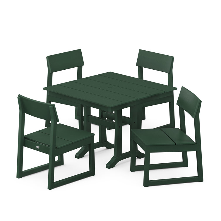 Edge Rectangular 4 - Person 37.63'' Long Dining Set
