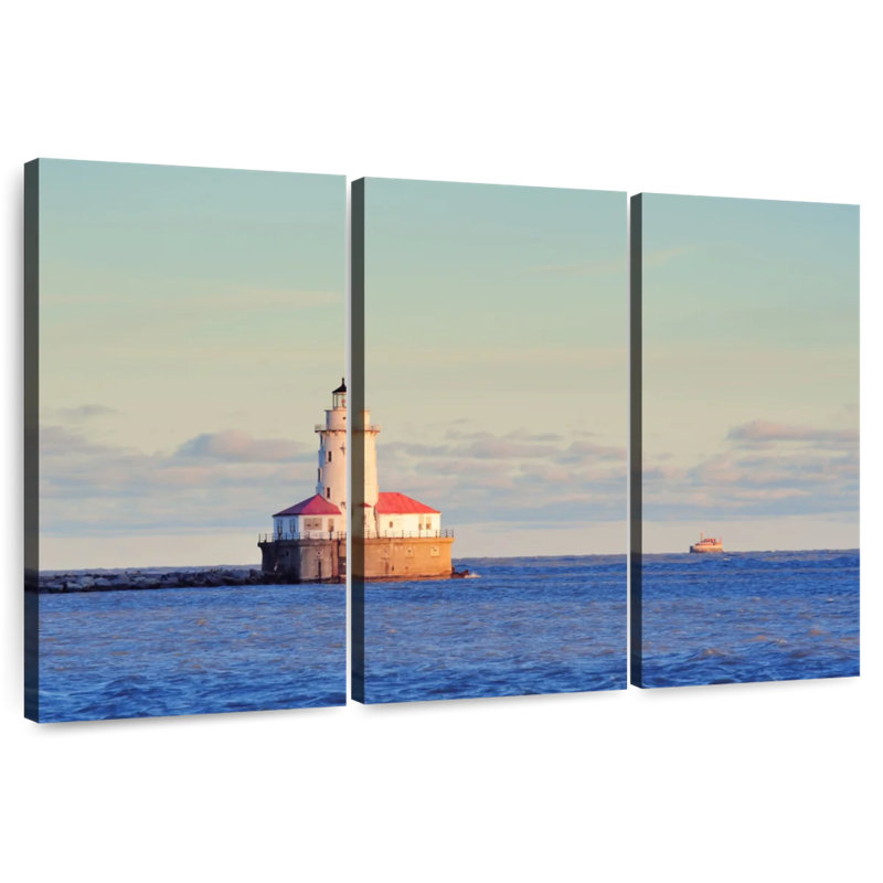 Phare d'Alvord, port de Chicago, H 24 po x l 38 po