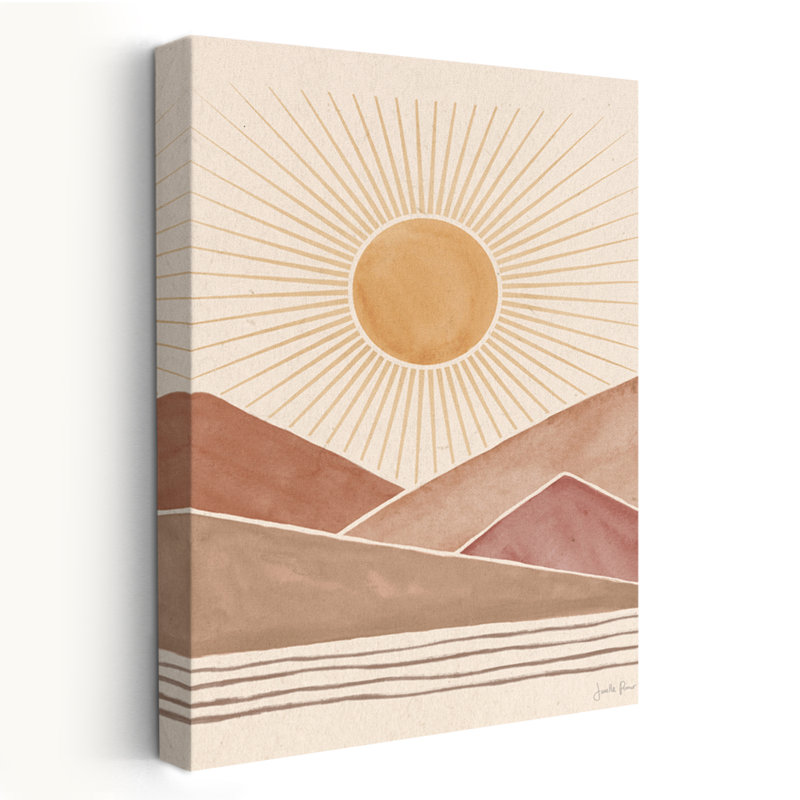 Paysage Mid-Century moderne et bohémien Mid-Century I, H 48 po x l 32 po