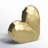 Stoneware Ceramic Geometric Heart Sculpture - Modern Abstract Decorative Object with Faceted Design, Durable and Elegant Home Accent-912568850-874586399
