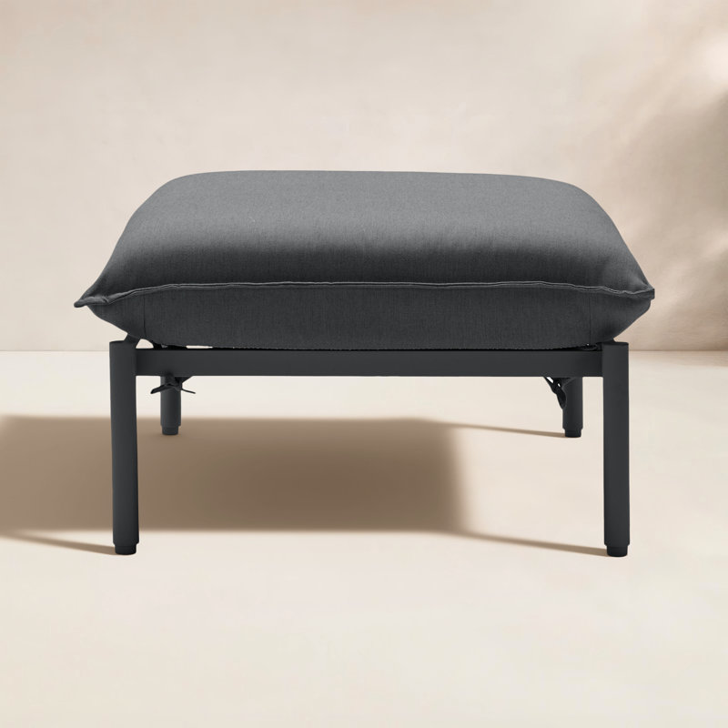 Outdoor Ottoman, Charcoal