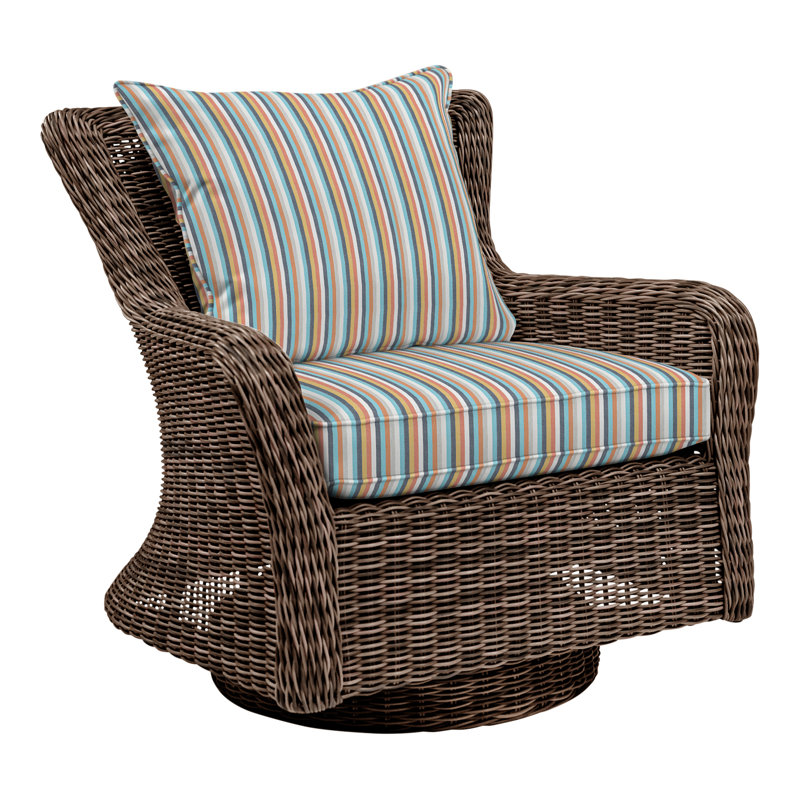 Sag Harbor Swivel Rocking Chair with Cushions , Perigold Replay Fern, Sag Harbor Classic White