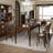 Retro Nut-Brown Rectangular Solid Wood Dining Table