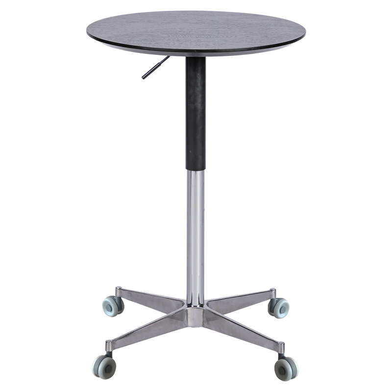 Table de bar mobile et ajustable, Noyer