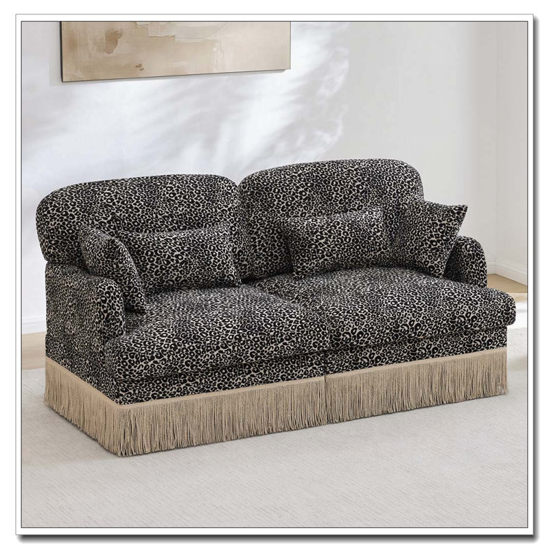 Canapé Comfy Chenille Leopard, khaki+2seat