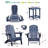 All-Weather High-Density Polyethylene (HDPE) Foldable Adirondack Chair With Table, Two-Piece Set-235096008
