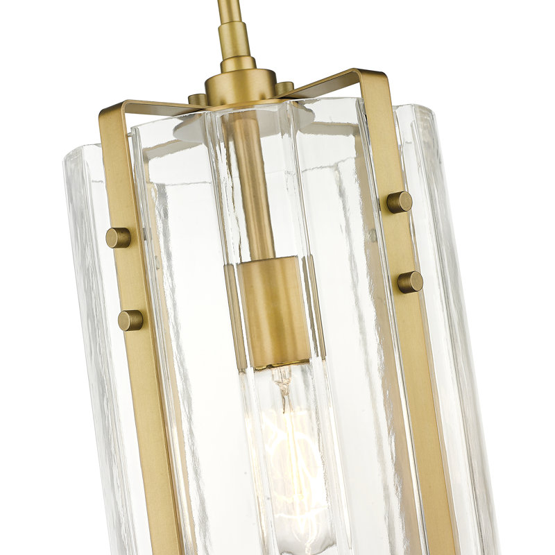 Luminaire suspendu 1 lumière, Laiton frotté