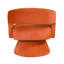 Élégant fauteuil pivotant en velours orange - base en bois massif et contreplaqué rotatif à 360 degrés de l'ameublement moderne dans un siège de 21 po de largeur confortable-1784744824