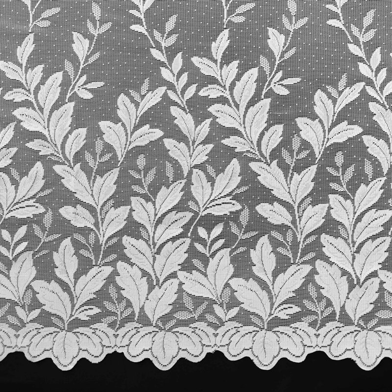 Vogt Lace Semi Sheer Curtain Single Panel, 200cm Width x 122cm Drop