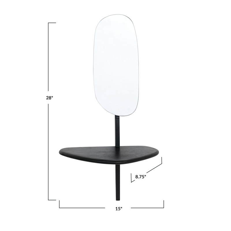 Fozia Solid Wood Novelty Wall Mirror