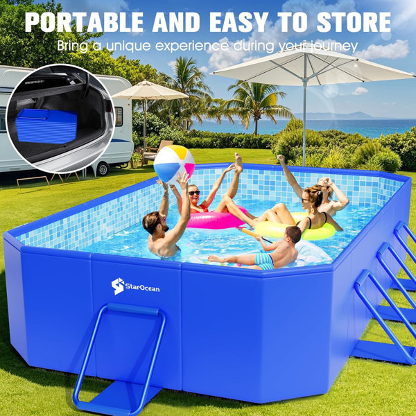 Piscine Pour Chien Foldable Non-Inflatable Outdoor Swimming Pool
